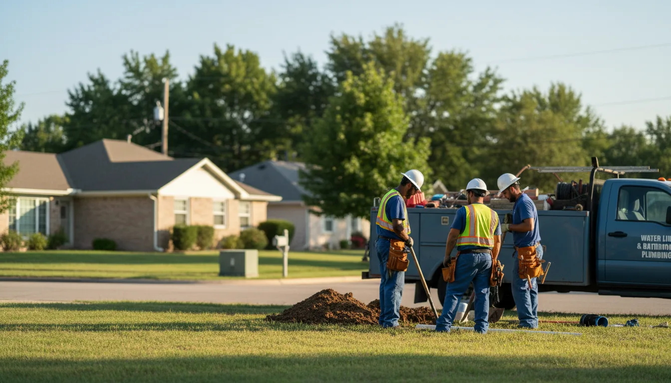 Residential water line and bathroom plumbing service in Jonesboro, AR